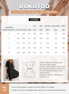 Foto 4 | Foto 4 | Vestido Dokotoo Para Mujer, Primavera Y Verano, Manga Corta, Cuello En V, Verde Oscuro - Venta Internacional.