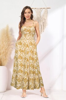 Foto 2 | Foto 2 | Vestido Grace Karin Para Mujer, Verano 2025, Estampado Floral, Amarillo - Venta Internacional.