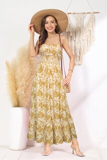 Foto 3 | Foto 3 | Vestido Grace Karin Para Mujer, Verano 2025, Estampado Floral, Amarillo - Venta Internacional.