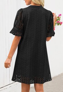 Foto 4 | Foto 4 | Minivestido Merokeety 2025 De Verano De Manga Corta Con Cuello En V Para Mujer - Venta Internacional.