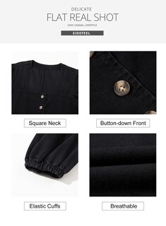 Foto 6 | Foto 6 | Vestido Vaquero Sidefeel 2025 Para Mujer Primavera Verano Negro - Venta Internacional.