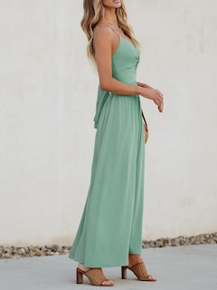 Foto 4 | Foto 4 | Vestido Largo Cupshe Con Cuello En V Sin Mangas Y Tirantes Ajustables, Color Menta - Venta Internacional.