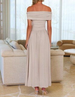 Foto 4 | Foto 4 | Vestido Largo Zesica 2025 Sin Mangas De Verano Con Hombros Descubiertos Para Mujer - Venta Internacional.