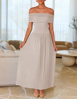 Foto 5 | Foto 5 | Vestido Largo Zesica 2025 Sin Mangas De Verano Con Hombros Descubiertos Para Mujer - Venta Internacional.