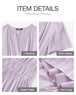 Foto 4 | Foto 4 | Vestido Casual Btfbm Para Mujer, Verano 2025, Cuello En V Y Cintura Elástica - Venta Internacional.