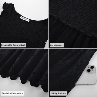 Foto 6 | Foto 6 | Vestido Grace Karin 2025, Casual, Casual, Bordado, Negro, Talla S - Venta Internacional.
