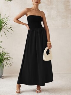 Foto 3 | Foto 3 | Vestido Largo Prettygarden Para Mujer 2025, Verano, Sin Tirantes, Negro - Venta Internacional.