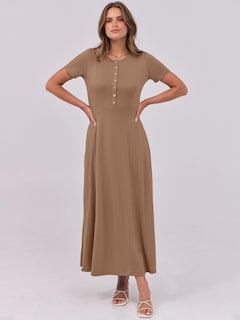 Foto 6 | Foto 6 | Vestido Largo Anrabess Casual De Verano De Manga Corta Para Mujer - Venta Internacional.