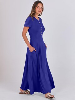 Foto 3 | Foto 3 | Vestido Largo Anrabess Casual De Verano De Manga Corta Para Mujer - Venta Internacional.