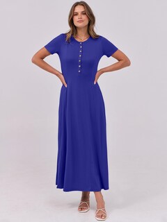 Foto 6 | Foto 6 | Vestido Largo Anrabess Casual De Verano De Manga Corta Para Mujer - Venta Internacional.