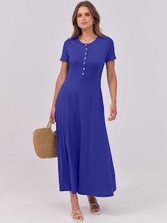 Foto 7 | Foto 7 | Vestido Largo Anrabess Casual De Verano De Manga Corta Para Mujer - Venta Internacional.