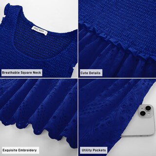 Foto 5 | Foto 5 | Vestido Grace Karin 2025 Para Mujer, Cuello Cuadrado, Cuello Cuadrado, Azul Real, Talla M - Venta Internacional.