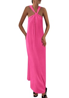 Foto 1 | Foto 1 | Vestido De Verano Prettygarden 2025 Para Mujer, Sin Mangas, Con Tiras, Holgado - Venta Internacional.