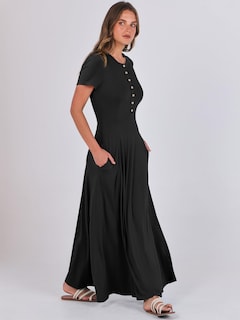 Foto 3 | Foto 3 | Vestido Largo Anrabess Casual De Verano De Manga Corta Para Mujer - Venta Internacional.