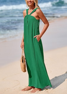 Foto 5 | Foto 5 | Vestido De Verano Prettygarden 2025 Casual Largo Sin Mangas Verde Oscuro - Venta Internacional.