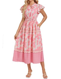 Foto 1 | Foto 1 | Vestido Grace Karin Summer, Bohemio, Bohemio, Floral, Floral, Con Cuello En V - Venta Internacional.