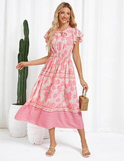 Foto 2 | Foto 2 | Vestido Grace Karin Summer, Bohemio, Bohemio, Floral, Floral, Con Cuello En V - Venta Internacional.