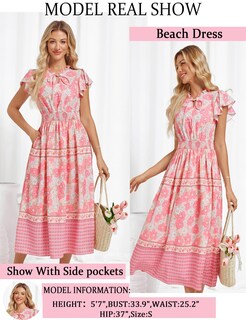 Foto 3 | Foto 3 | Vestido Grace Karin Summer, Bohemio, Bohemio, Floral, Floral, Con Cuello En V - Venta Internacional.