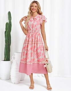 Foto 5 | Foto 5 | Vestido Grace Karin Summer, Bohemio, Bohemio, Floral, Floral, Con Cuello En V - Venta Internacional.