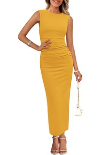 Foto 1 | Foto 1 | Vestido Largo Prettygarden Para Mujer, Boda De Verano, Invitada, Amarillo - Venta Internacional.