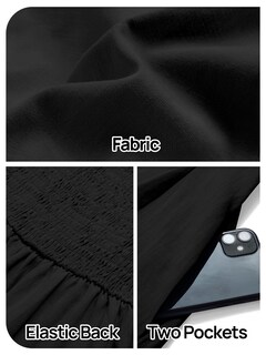 Foto 5 | Foto 5 | Vestido Merokeety Para Mujer 2025, Verano, Sin Mangas, Midi, Negro - Venta Internacional.
