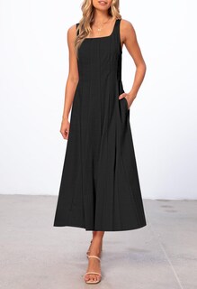 Foto 7 | Foto 7 | Vestido Merokeety Para Mujer 2025, Verano, Sin Mangas, Midi, Negro - Venta Internacional.