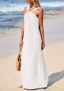 Foto 4 | Foto 4 | Vestido De Verano Prettygarden 2025 Para Mujer, Sin Mangas, Con Tiras, Blanco - Venta Internacional.