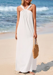 Foto 5 | Foto 5 | Vestido De Verano Prettygarden 2025 Para Mujer, Sin Mangas, Con Tiras, Blanco - Venta Internacional.