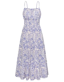 Foto 1 | Foto 1 | Vestido Largo Grace Karin, Sin Mangas, En Forma De A, Con Columpio, Playa, Azul Y Blanco - Venta Internacional.