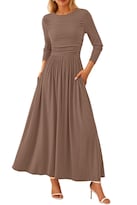 Vestido Largo Prettygarden Casual De Primavera De Manga Larga Para Mujer - Venta Internacional.