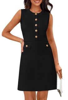 Foto 1 | Foto 1 | Vestido Merokeety Para Mujer, Formal, De Trabajo, Sin Mangas, Negro, Talla L - Venta Internacional.