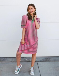 Foto 2 | Foto 2 | Vestido Zesica Minivestido Casual De Verano A Rayas Para Mujer - Venta Internacional.