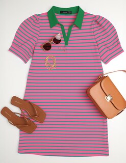 Foto 7 | Foto 7 | Vestido Zesica Minivestido Casual De Verano A Rayas Para Mujer - Venta Internacional.