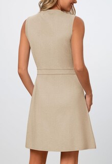 Foto 4 | Foto 4 | Vestido Merokeety Para Mujer, Formal, De Trabajo, Sin Mangas, Tamaño Mini Avena - Venta Internacional.