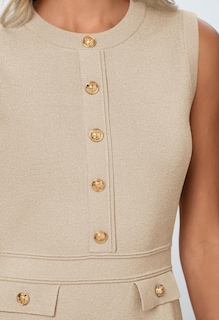 Foto 5 | Foto 5 | Vestido Merokeety Para Mujer, Formal, De Trabajo, Sin Mangas, Tamaño Mini Avena - Venta Internacional.