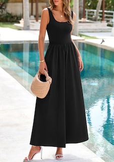Foto 5 | Foto 5 | Vestido Prettygarden Para Mujer, De Verano, Sin Mangas, Estilo Aline Swing, Negro - Venta Internacional.