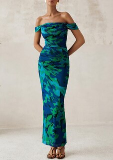 Foto 5 | Foto 5 | Vestido Largo Prettygarden Para Mujer, Ajustado Fruncido, Verde Y Floral - Venta Internacional.
