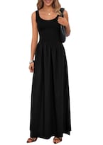 Vestido Largo Prettygarden Sin Mangas Aline Swing Con Bolsillos - Venta Internacional.