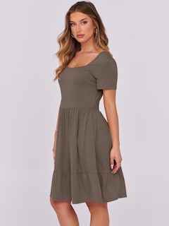 Foto 3 | Foto 3 | Vestido Anrabess Casual De Verano De Manga Corta Con Cuello Cuadrado Para Mujer - Venta Internacional.