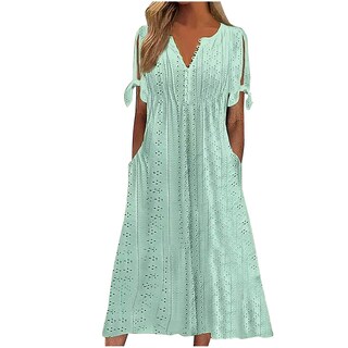Foto 7 | Foto 7 | Vestido De Verano Genérico Con Hombros Descubiertos Y Cuello En V 2025 - Venta Internacional.