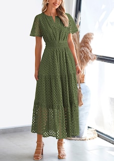 Foto 7 | Foto 7 | Vestido Largo Prettygarden 2025 De Verano Con Cuello En V Y Ojales Para Mujer - Venta Internacional.