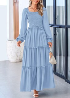 Foto 4 | Foto 4 | Vestido Largo Prettygarden Para Mujer, Estampado Primaveral, Con Bolsillos - Venta Internacional.