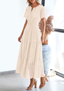 Foto 3 | Foto 3 | Vestido Largo Prettygarden 2025 De Verano Con Cuello En V Y Ojales Para Mujer - Venta Internacional.