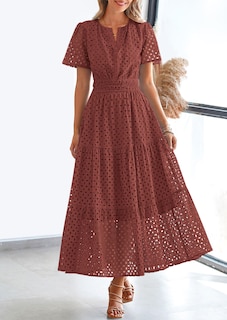 Foto 5 | Foto 5 | Vestido Largo Prettygarden 2025 Para Mujer Con Cuello En V Y Manga Corta - Venta Internacional.
