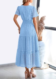 Foto 2 | Foto 2 | Vestido Largo Prettygarden Para Mujer 2025 Con Cuello En V Y Manga Corta - Venta Internacional.