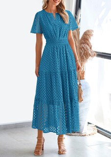 Foto 4 | Foto 4 | Vestido Largo Prettygarden 2025 De Verano Con Cuello En V Y Ojales Para Mujer - Venta Internacional.