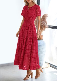 Foto 3 | Foto 3 | Vestido Largo Prettygarden 2025 Para Mujer Con Cuello En V Y Manga Corta - Venta Internacional.