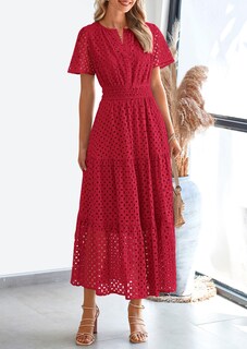 Foto 4 | Foto 4 | Vestido Largo Prettygarden 2025 Para Mujer Con Cuello En V Y Manga Corta - Venta Internacional.