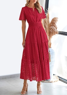 Foto 7 | Foto 7 | Vestido Largo Prettygarden 2025 Para Mujer Con Cuello En V Y Manga Corta - Venta Internacional.