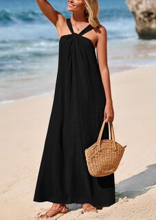 Foto 3 | Foto 3 | Vestido De Verano Prettygarden Para Mujer 2025 Con Tiras Holgadas, Negro - Venta Internacional.